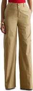 Lauren Ralph Lauren High Waist Wide Leg Cotton Twill Pants