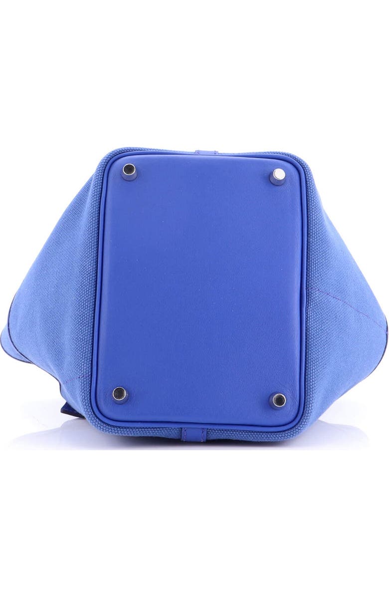 Pre-Owned Hermes Cargo Picotin Lock Bag Canvas and Swift PM, Alternate, color, Bleu Royal