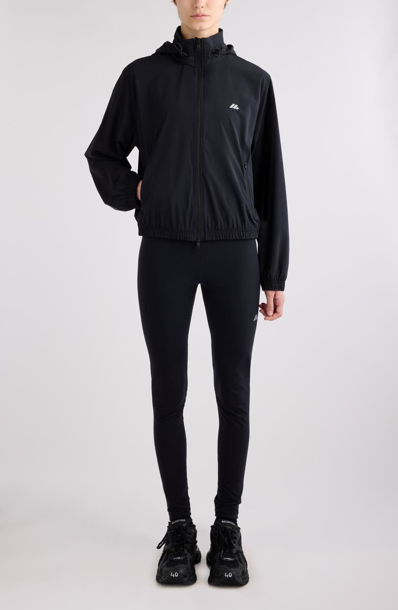 Balenciaga Logo Leggings, Alternate, color, 1081 Black/ Reflective