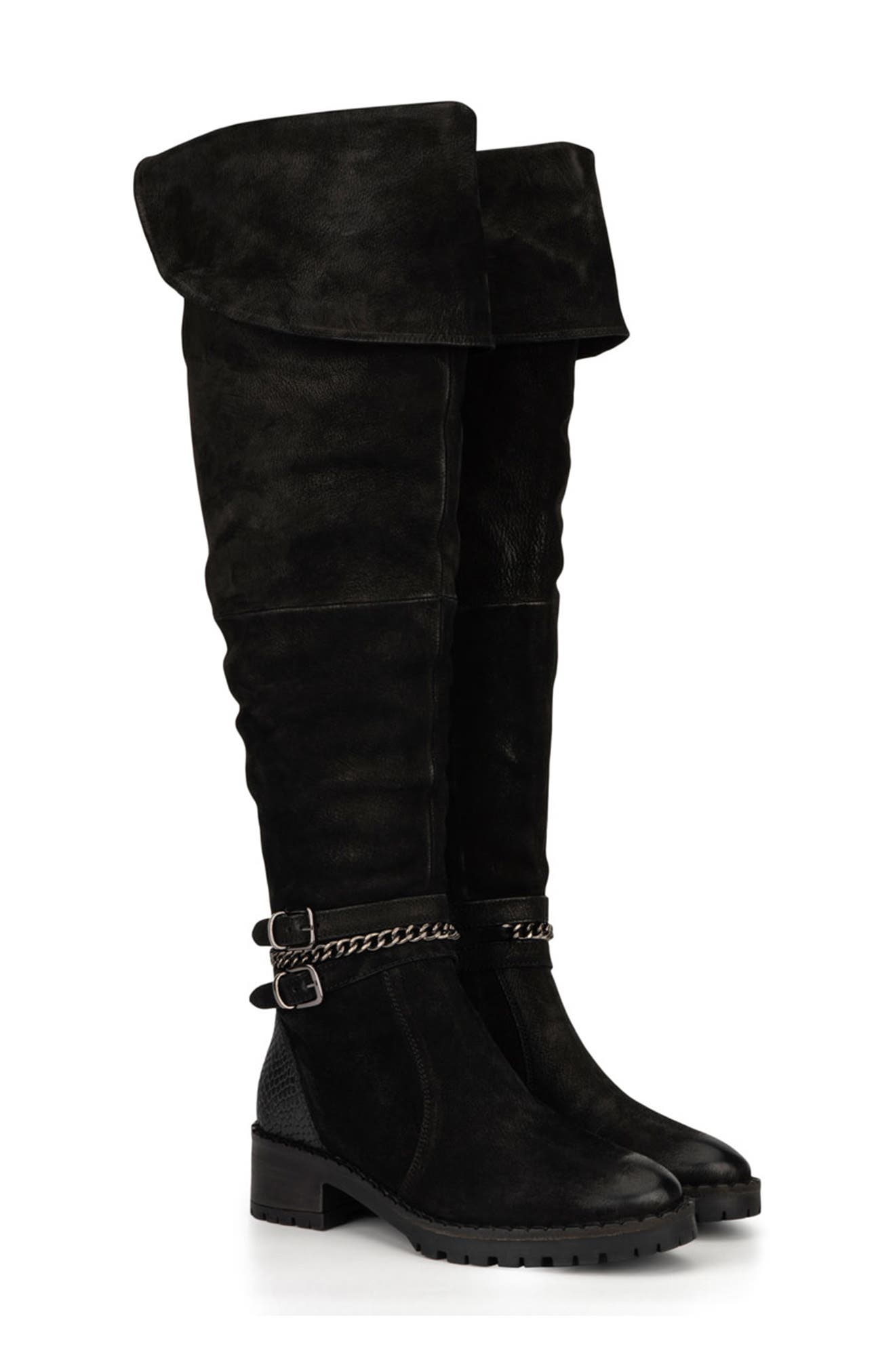 VINTAGE FOUNDRY Alice Snake Embossed Over-the-Knee Boot, Alternate, color, Black