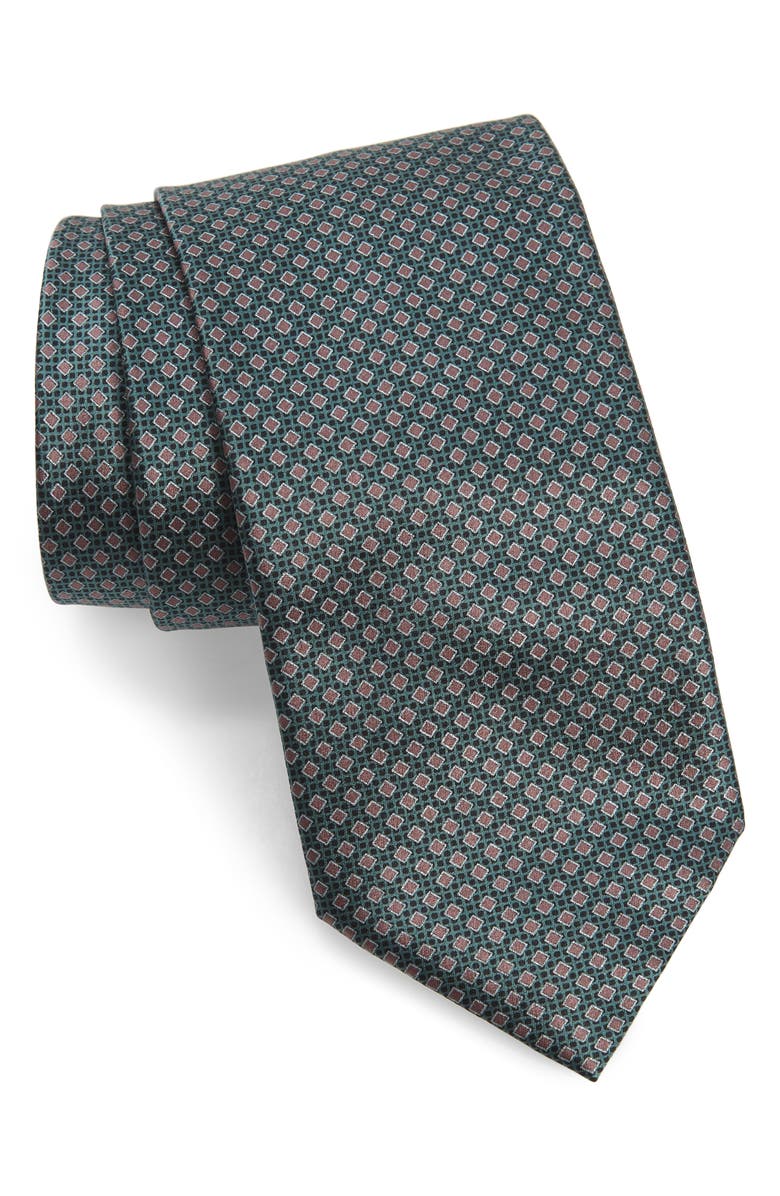 Brioni Geometric Diamond Silk Tie, Main, color, 