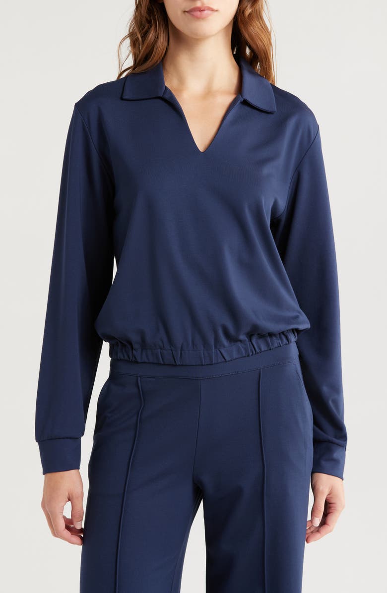 TravisMathew Spa Day Ponte Polo, Main, color, Navy Blazer