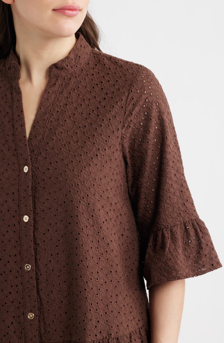 Anne Klein Eyelet Tiered Dress, Alternate, color, 