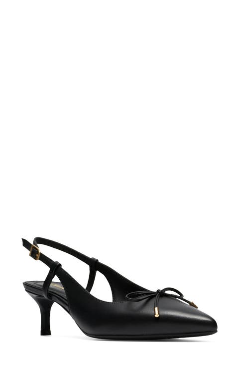 Zarey Bow Pointed Toe Slingback Pump (Women)