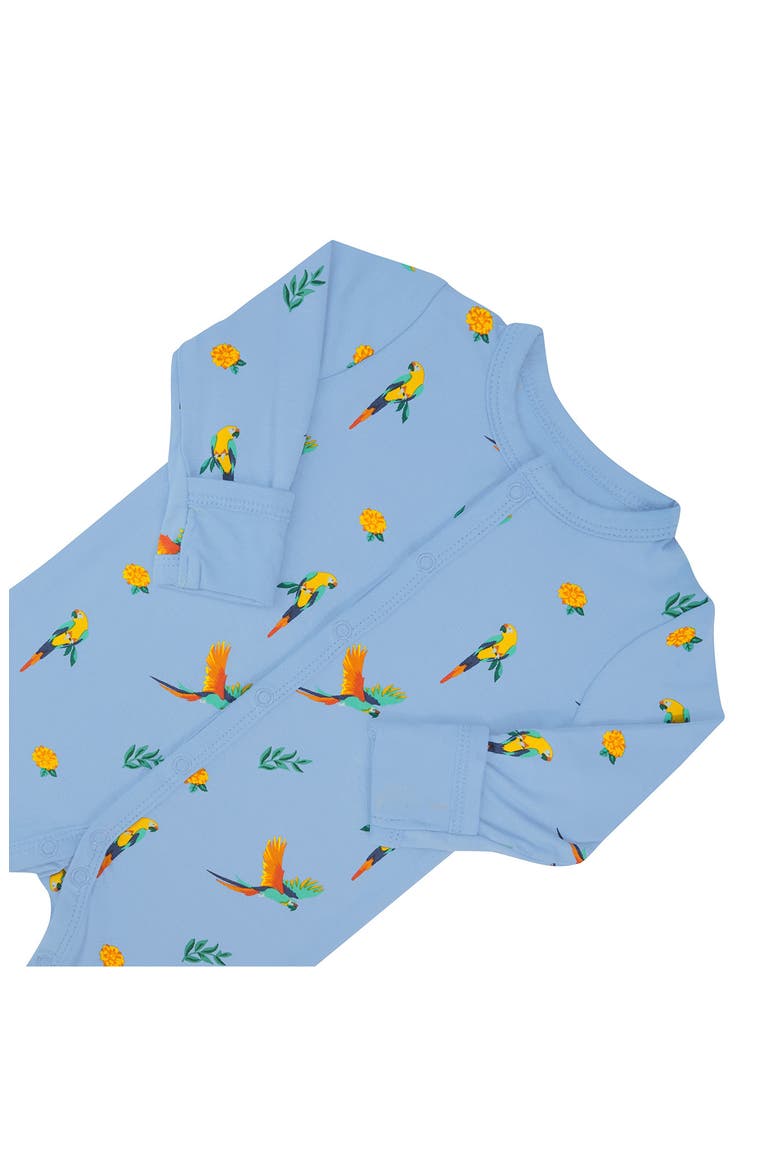 Macaw Snap Romper, Alternate, color, MACAW