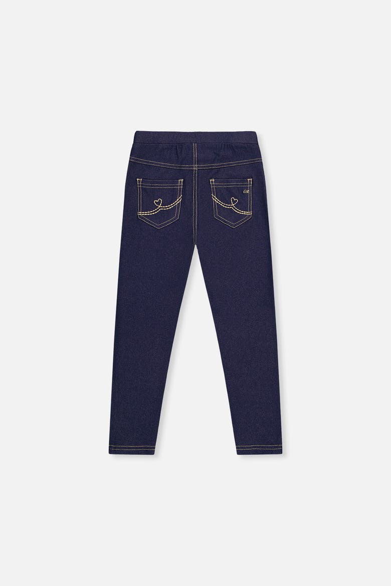 Denim Look Pull-On Skinny Jeggings, Alternate, color, Navy Blue Denim