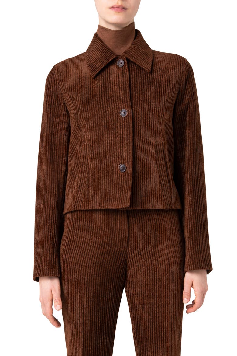 Leland Corduroy Crop Jacket, Main, color, 004 CARAMEL