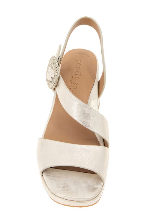 Gentle Souls By Kenneth Cole Roma Sandal In Soft Gold Leather
