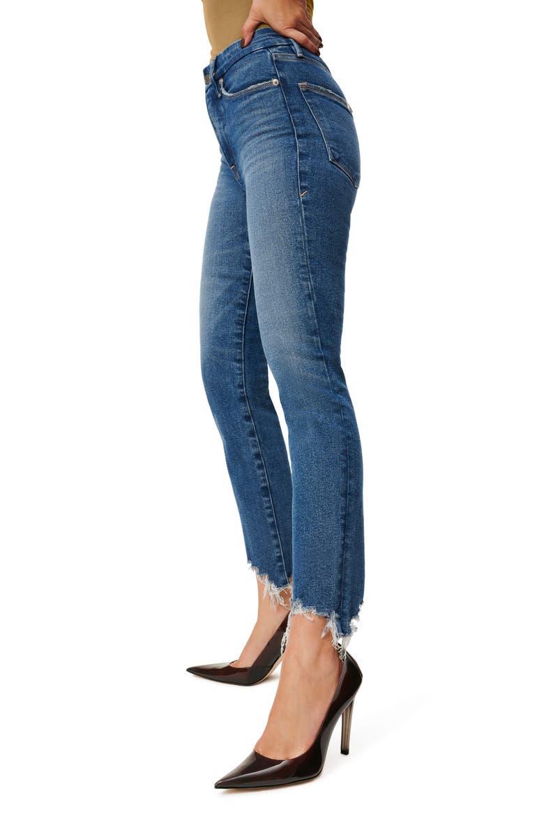 Good Legs High Waist Chew Hem Ankle Cigarette Jeans, Alternate, color, BLUE842