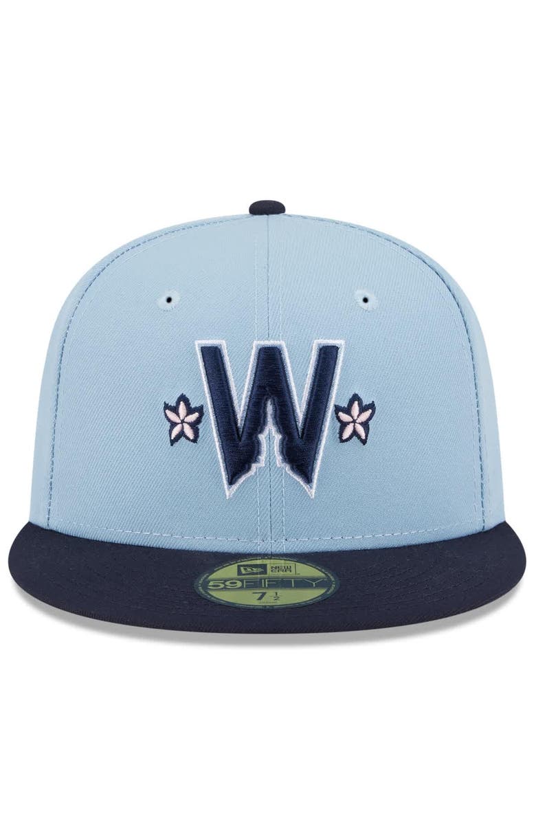 New Era Men's New Era Light Blue/Navy Washington Nationals 2025 City Connect 59FIFTY Fitted Hat, Alternate, color, Light Blue