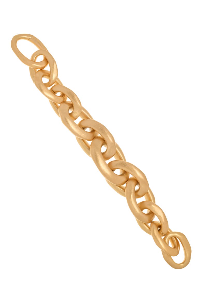 Tyla Tumbled Chain Bracelet, Alternate, color, GOLD TONE