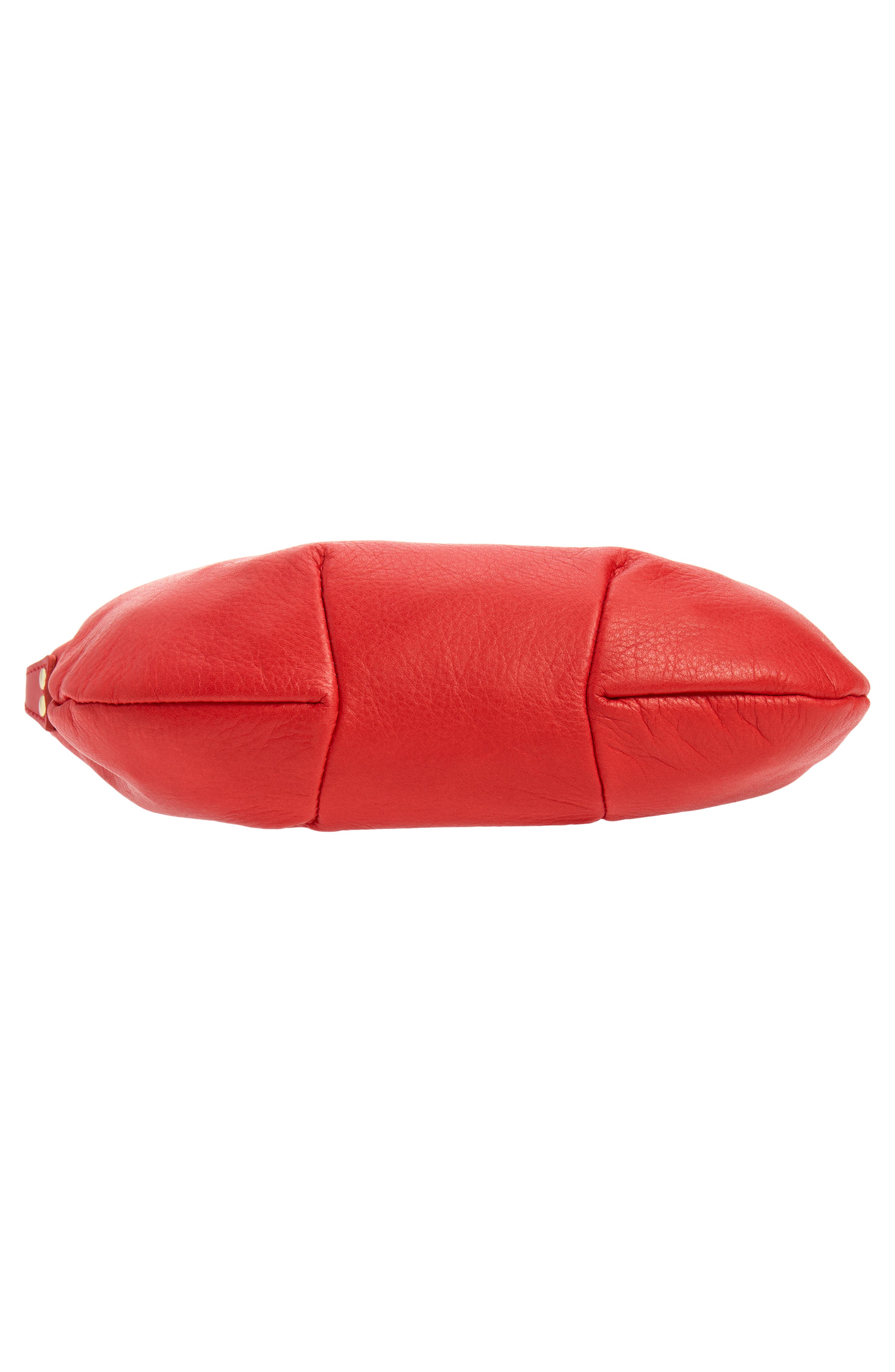 Petit Moyen Leather Messenger Bag, Alternate, color, LIPSTICK LAMBA