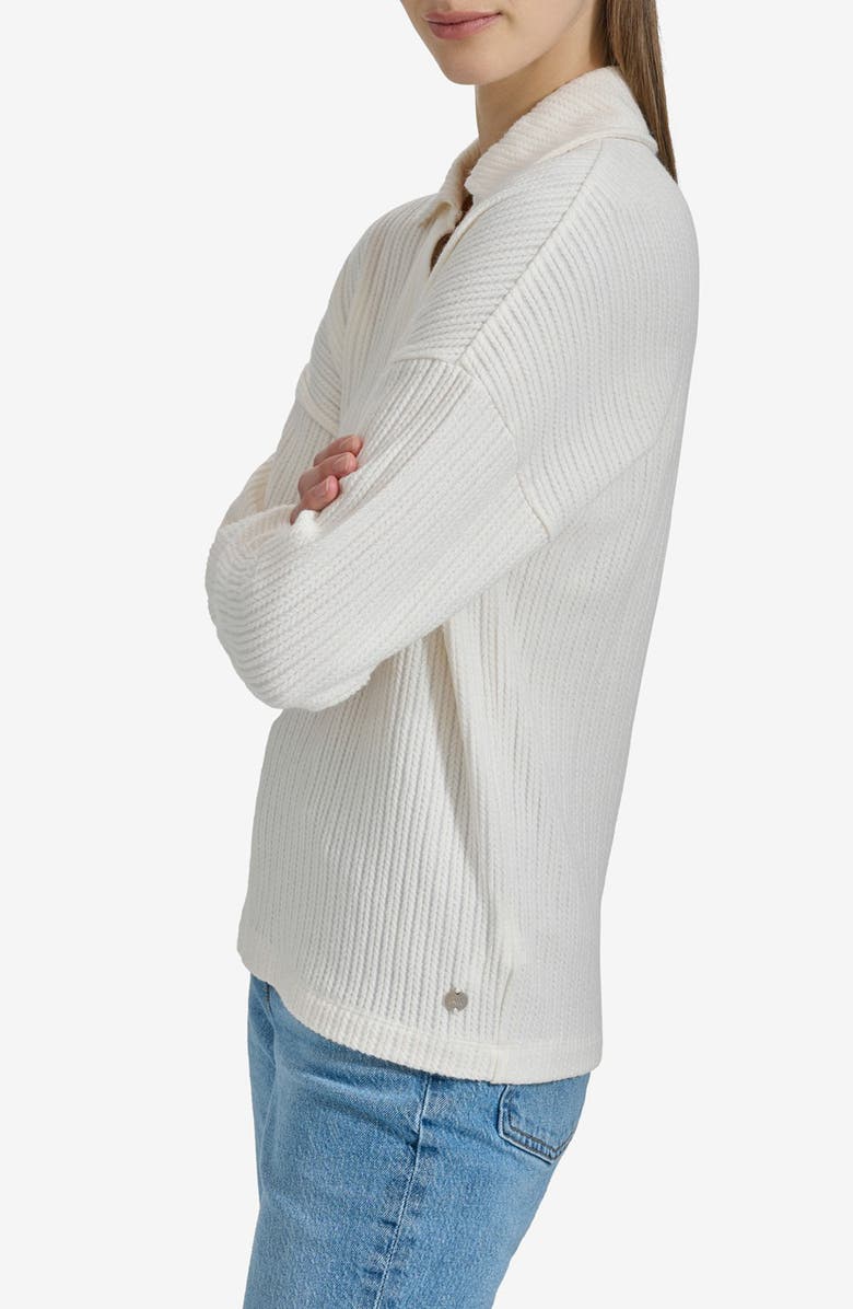 Andrew Marc Long Sleeve Polo Sweater, Alternate, color, Cream