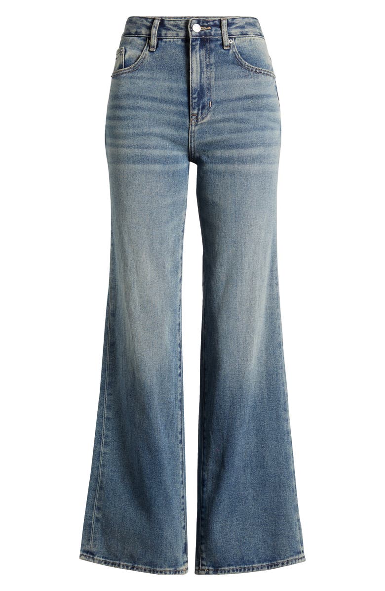 PacSun Grace High Waist Girlfriend Jeans, Alternate, color, Med Wash