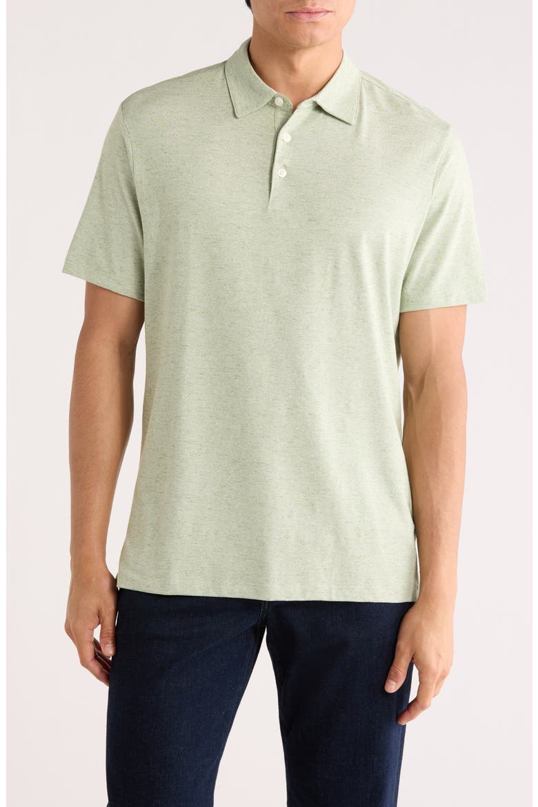 Nathaniel Short Sleeve Polo, Main, color, DESERT GREEN
