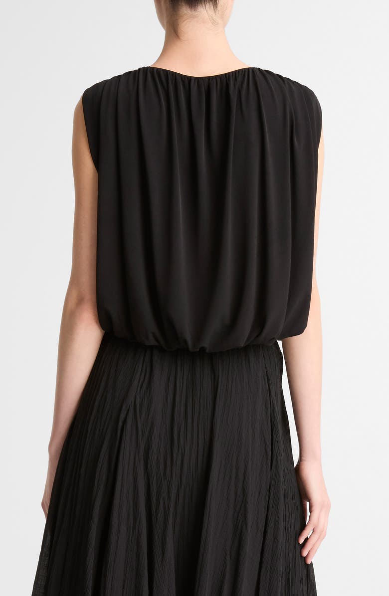 Vince Sleeveless Bubble Hem Top, Alternate, color, Black