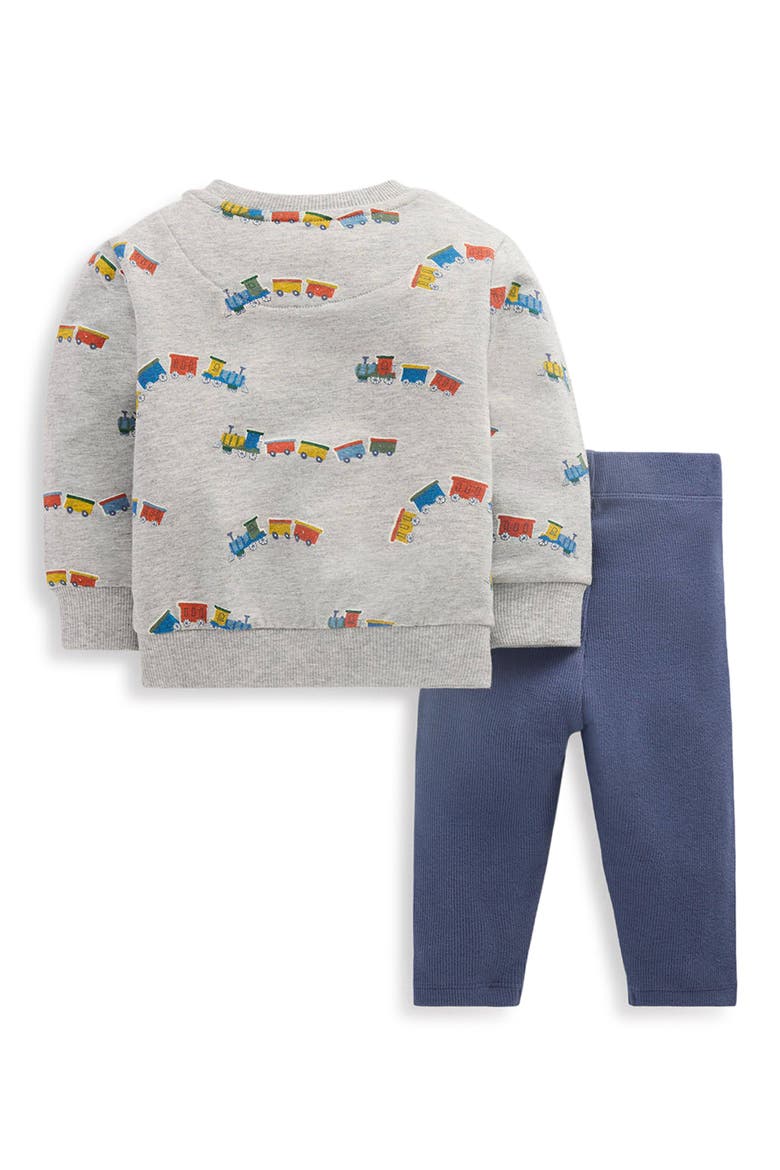 Kids' Sweatshirt and Leggings Set, Alternate, color, GREY MARL TRAINS