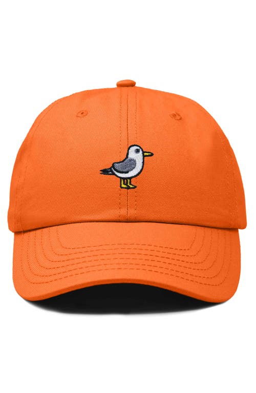 Dalix Seagull Embroidered Everyday Cap In Orange