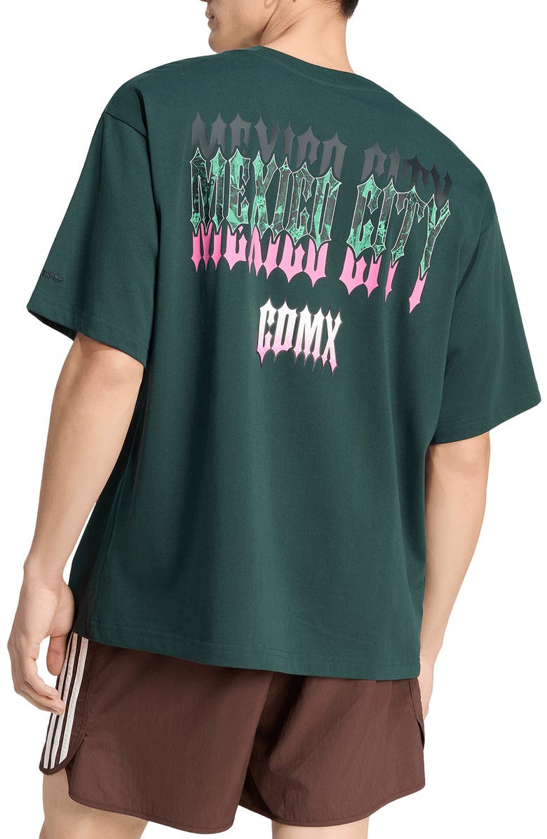 adidas Mexico City Cotton Graphic T-Shirt, Alternate, color, Shadow Green/ Black