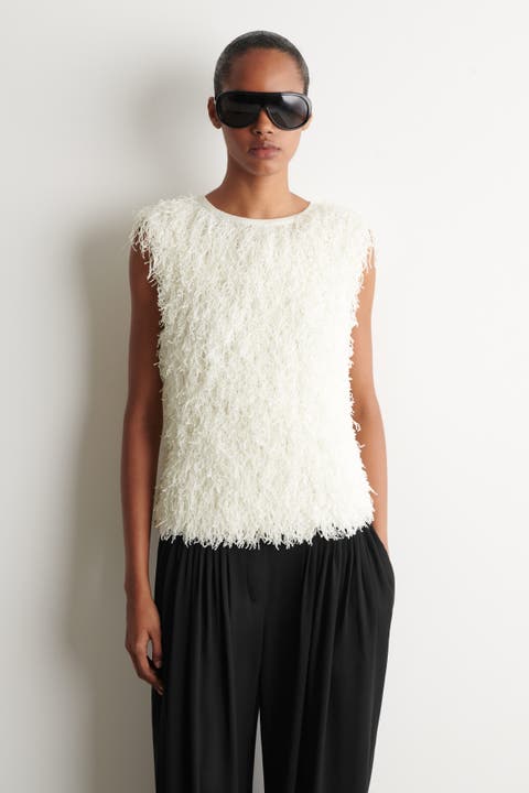 Fringed Knitted Top