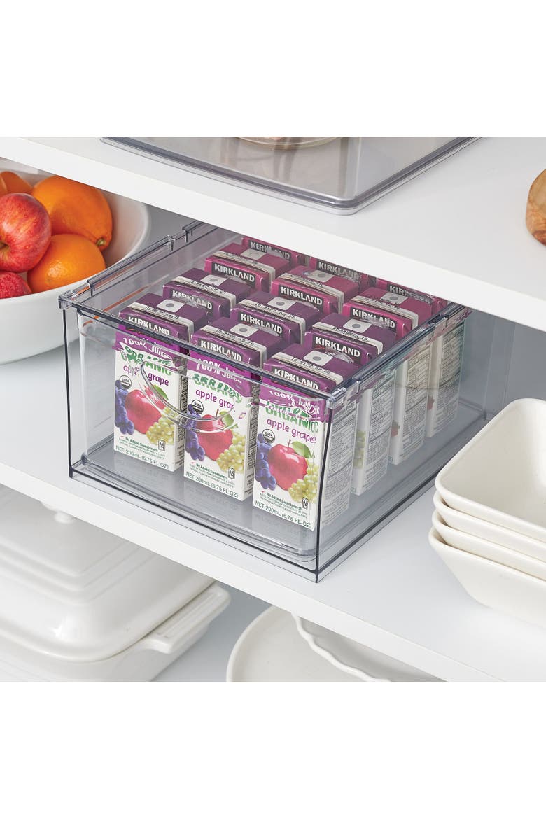 Stackable Storage Drawer for Pantry, Set of 2, Clear, Made in USA, Alternate, color, Clear