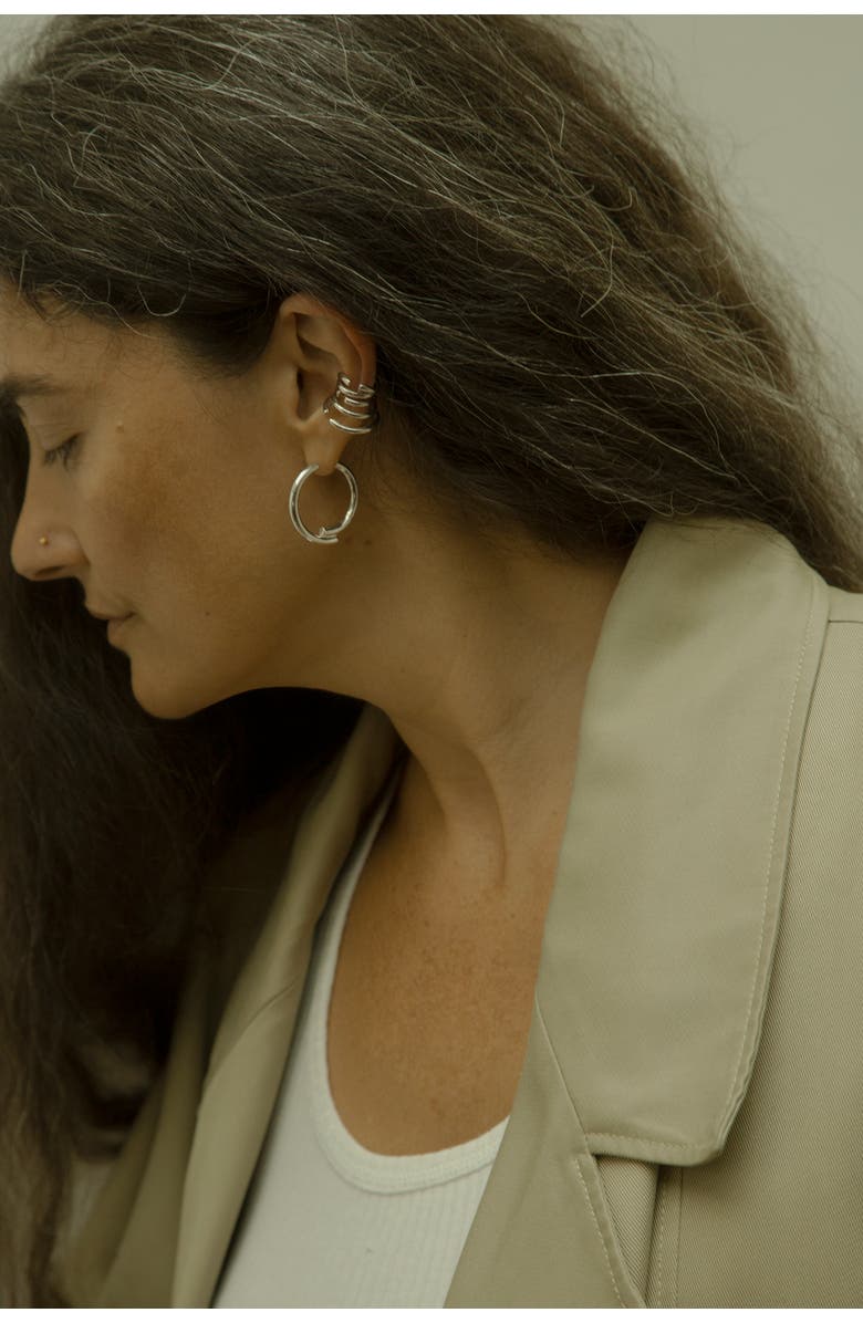 Otiumberg Sterling Silver Chaos Ear Cuff, Alternate, color, Silver