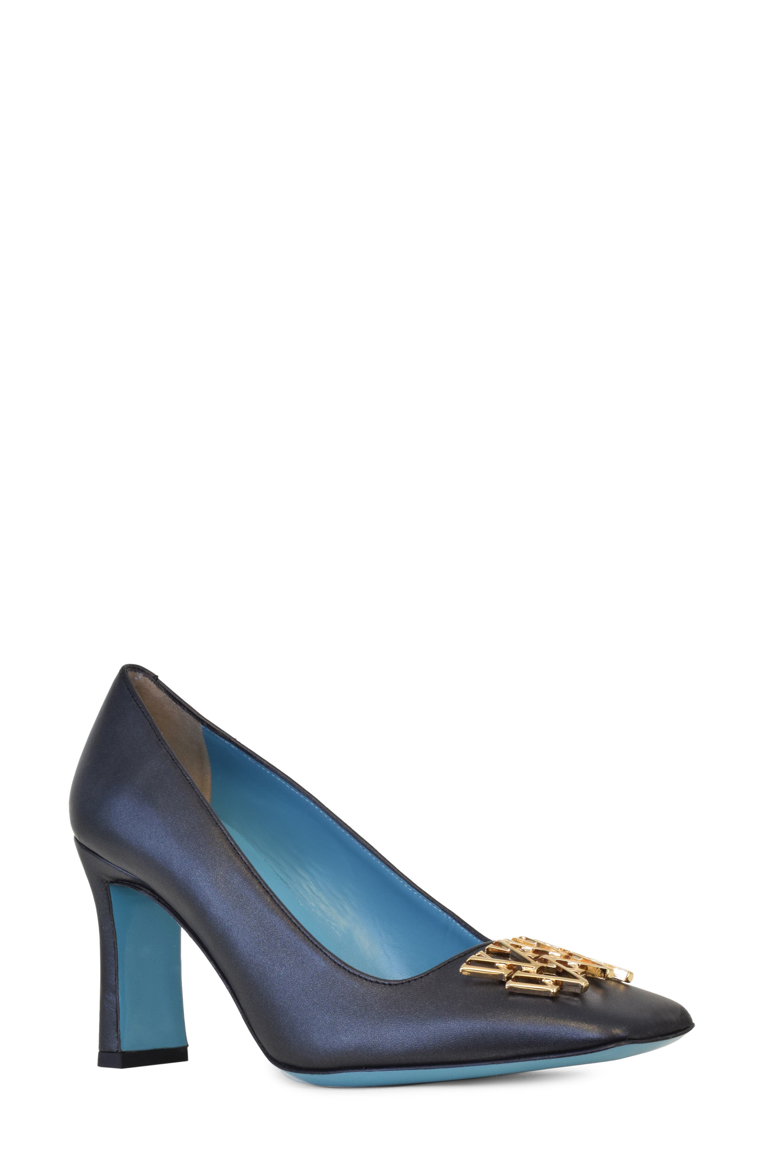 Valentina Rangoni Logo Square Toe Pump, Main, color, 