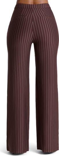 Pinstripe Wide Leg Pants
