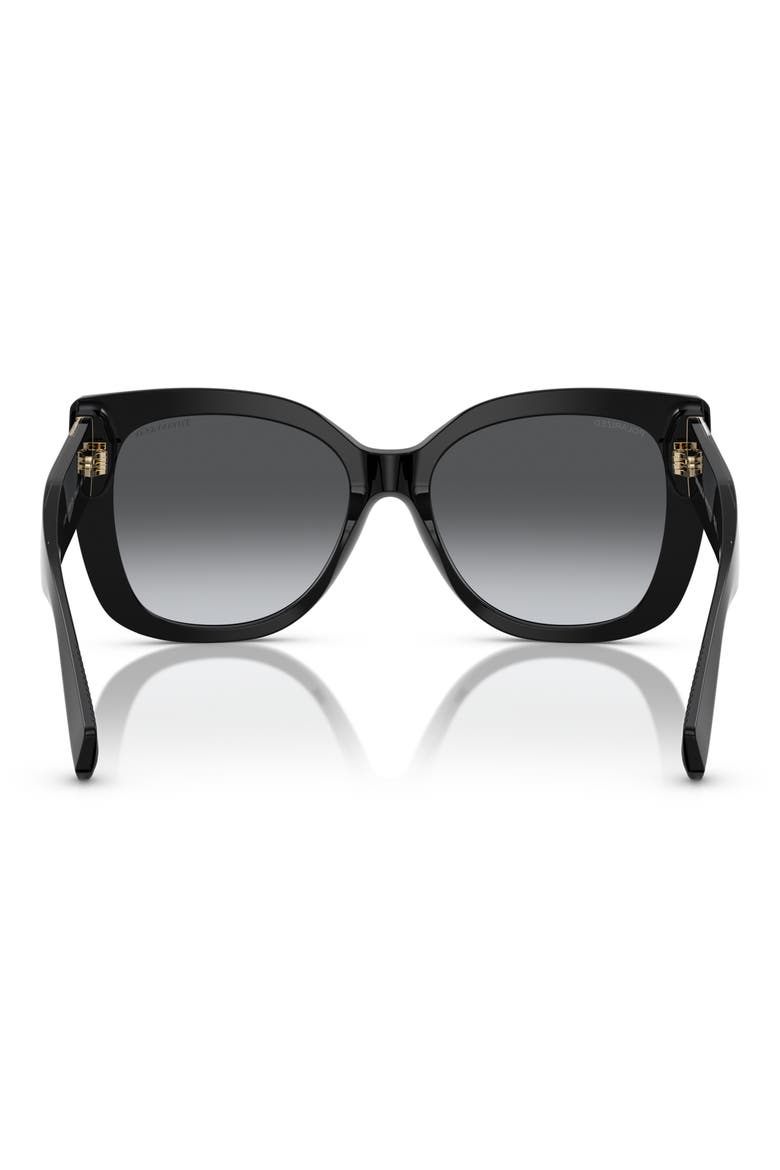 55mm Polarized Gradient Square Sunglasses, Alternate, color, BLACK