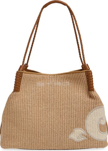 【関税&送料込】Etro Perforated Raffia Shoulder Bag Etro Perforated Raffia Shoulder Bag | italist