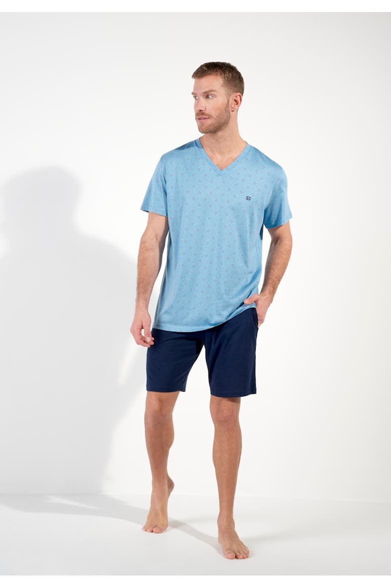 Walter Short Pajama Set, Alternate, color, Blue Print