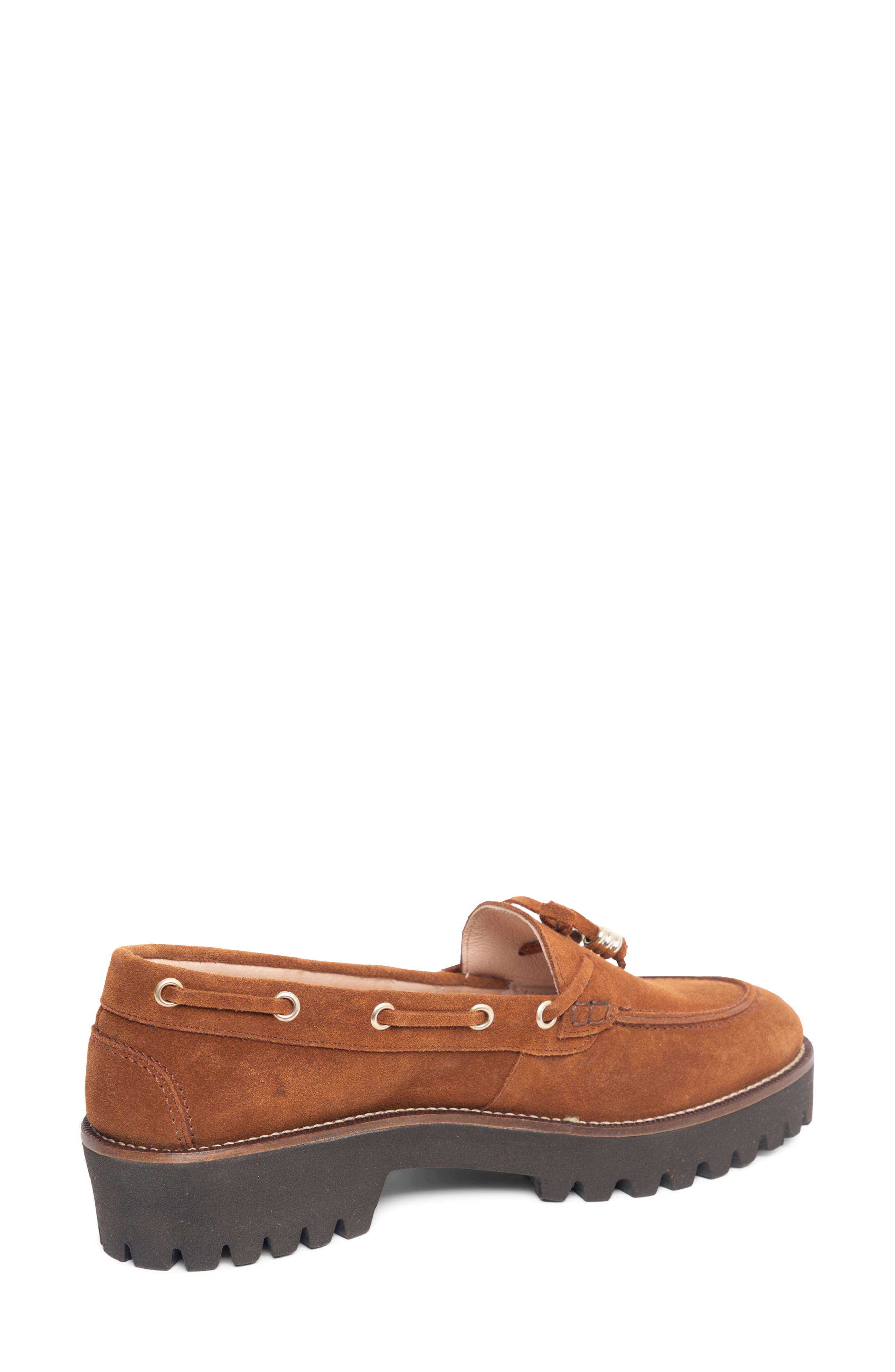 Henley Lug Boat Shoe, Alternate, color, COGNAC SUEDE