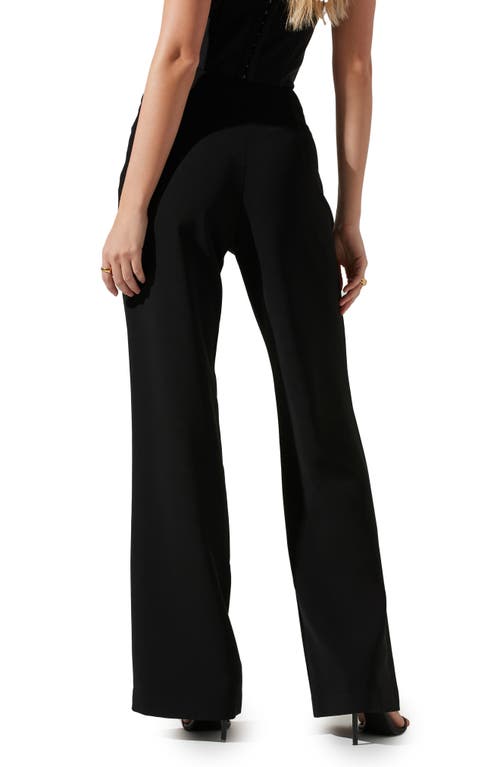 Astr The Label Madison High Waist Wide Leg Pants In Black