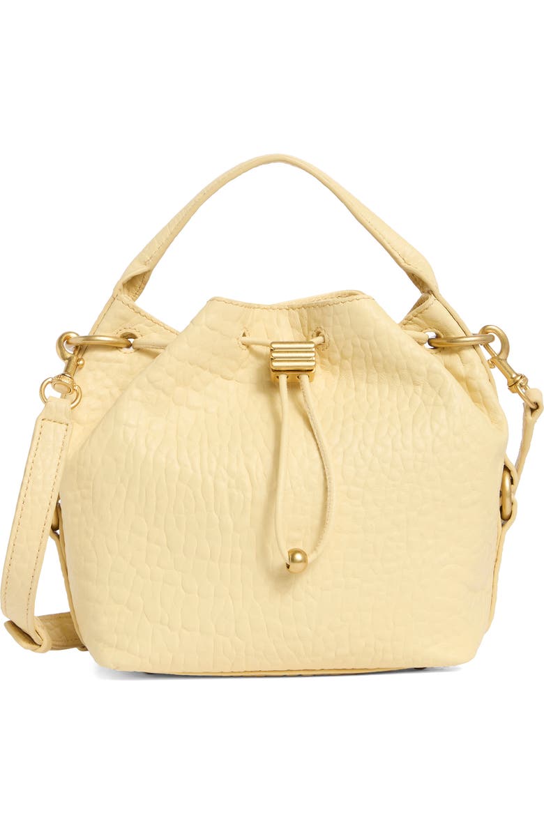 Vince Camuto Pippa Leather Bucket Bag, Main, color, Butter