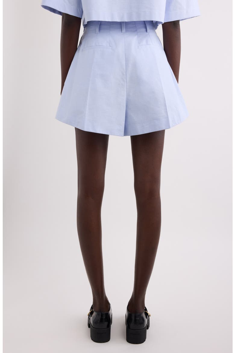 Logo Embroidered High Waist Shorts, Alternate, color, BABY BLUE