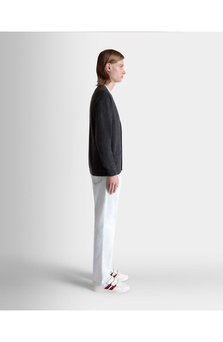 Bally Cardigan With Bally Crest Logo, Alternate, color, Gray