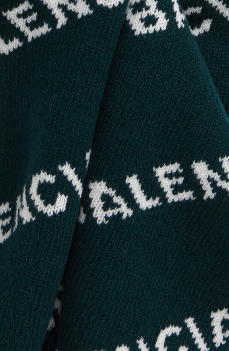 Balenciaga Logo Wool Blend Scarf, Alternate, color,