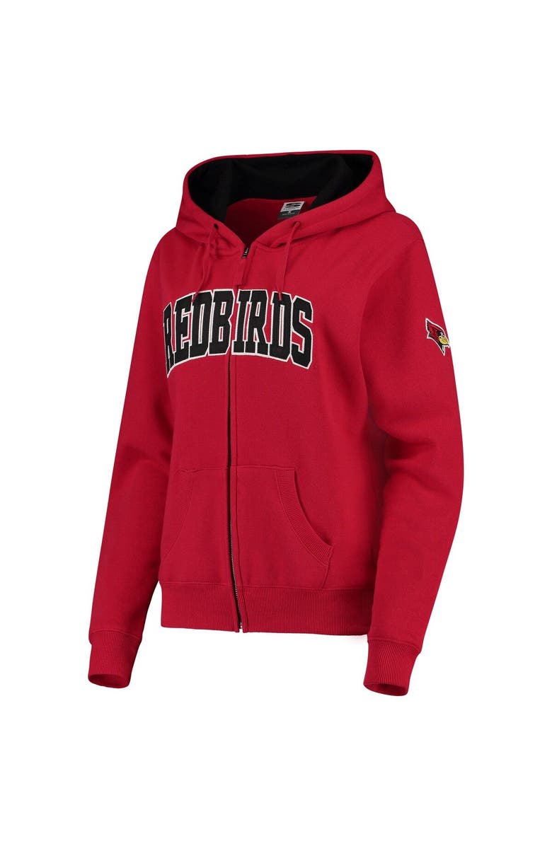 COLOSSEUM Women's Stadium Athletic Red Illinois State Redbirds Arched Name Full Zip Primary Logo Hoodie, Main, color, Red