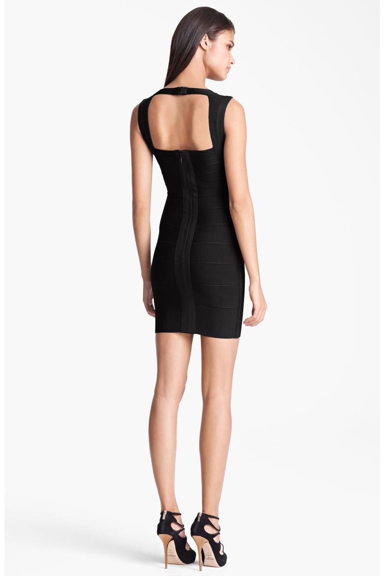 Open Back Bandage Dress, Alternate, color, BLACK