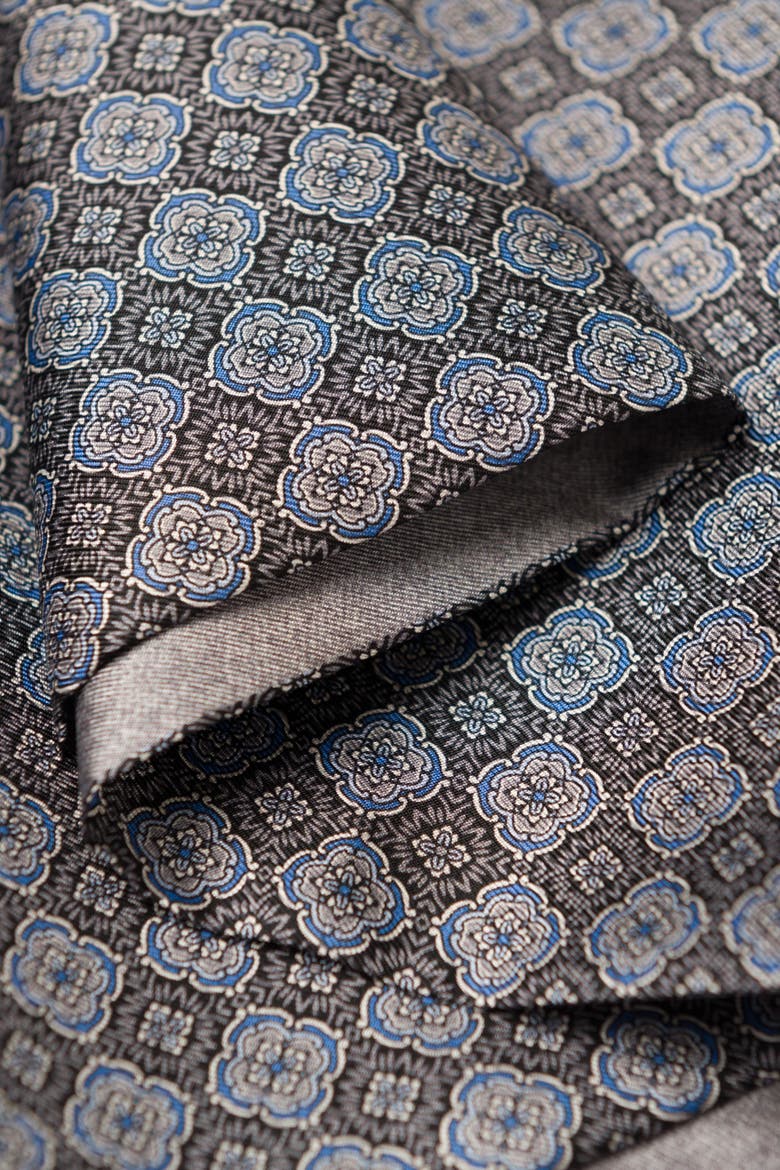 Palazzo - Silk Scarf for Men, Alternate, color, Charcoal