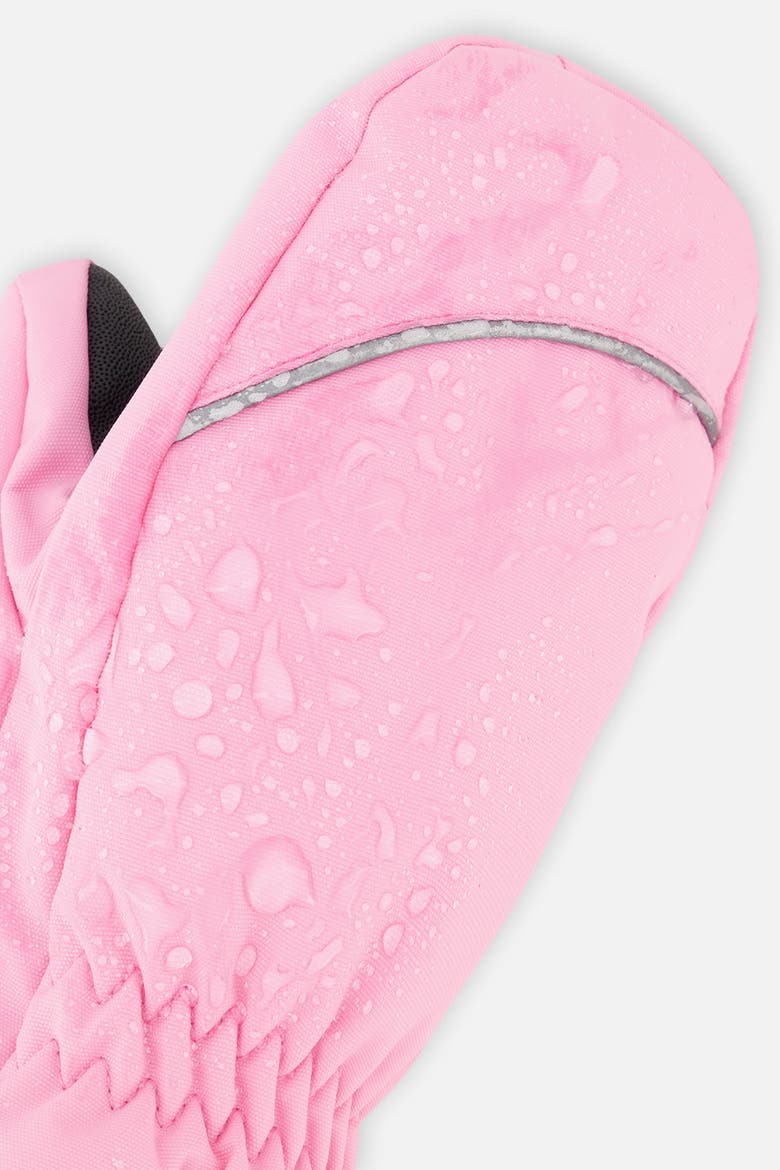 Palm Winter Play Rubberized Waterproof Mittens, Alternate, color, Pink