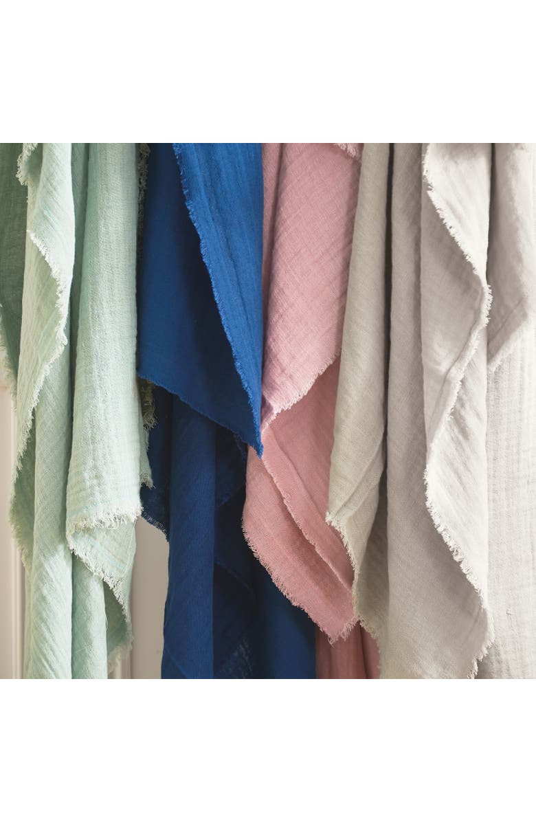 ELISABETH YORK 50" x 70" Feather Gauze Throw Collection, Alternate, color, Grey