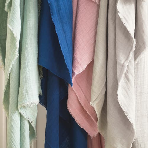 Elisabeth York 50" X 70" Feather Gauze Throw Collection In Gray