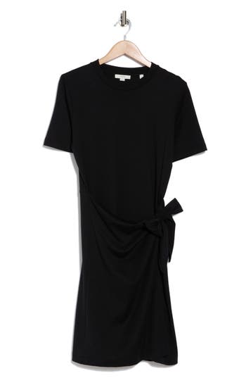 VINCE VINCE SHORT SLEEVE SIDE TIE T-SHIRT DRESS