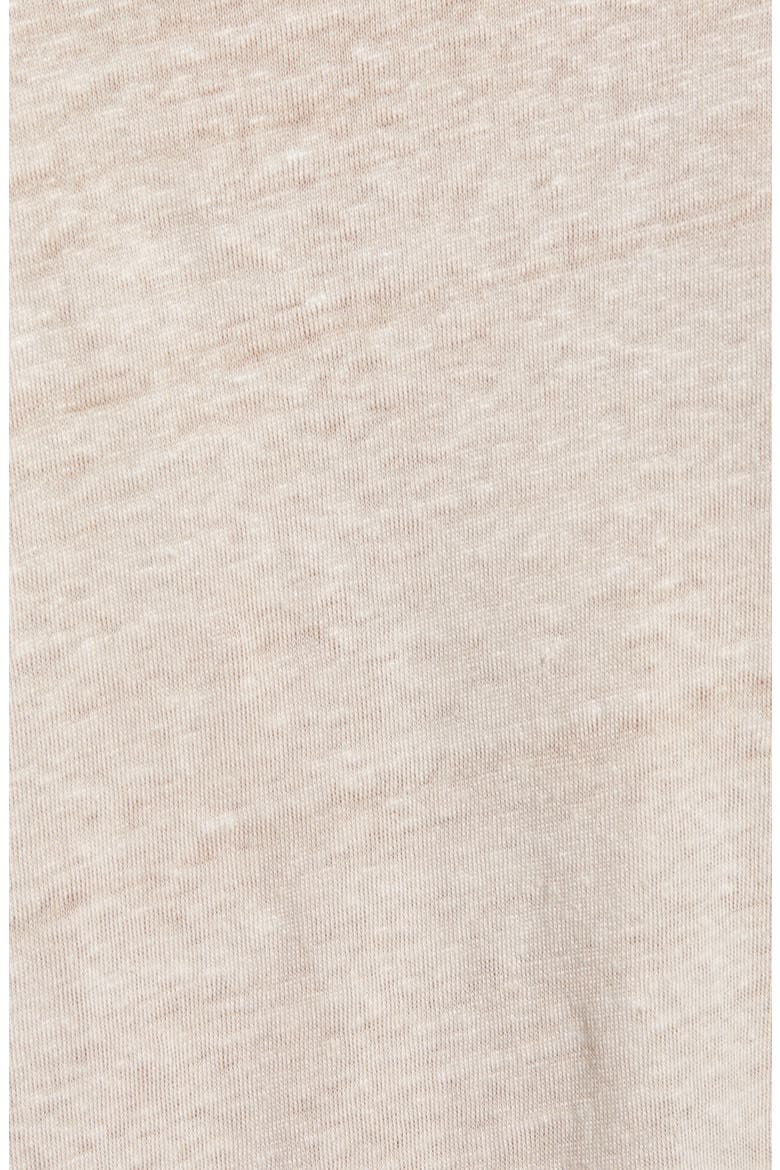 Slim Fit Linen Baseball T-Shirt, Alternate, color, DESERT SAND/ OPTIC WHITE