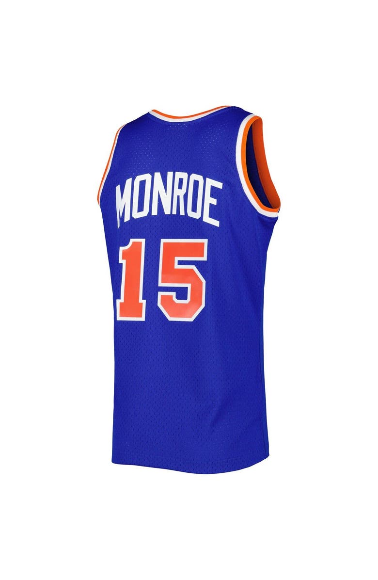 Mitchell & Ness Men's Mitchell & Ness Earl Monroe Blue New York Knicks Hardwood Classics 1972-73 Swingman Jersey, Alternate, color, 