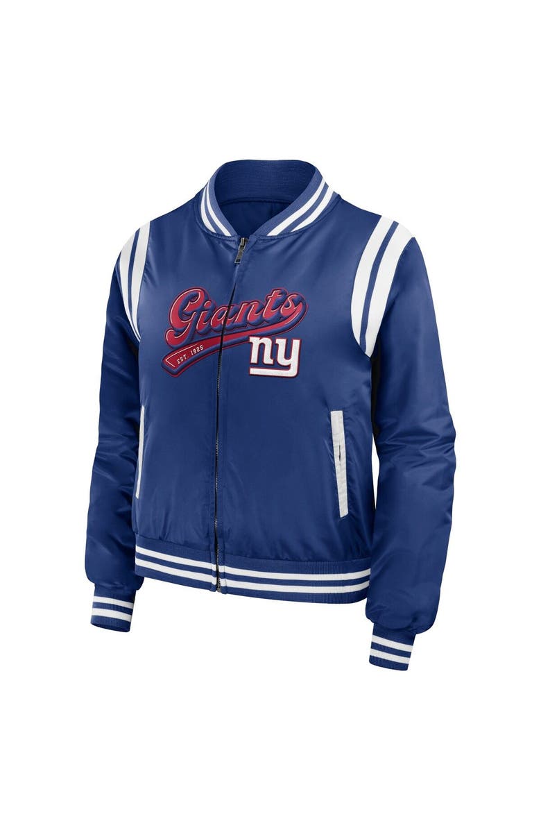 WEAR by Erin Andrews Women's WEAR by Erin Andrews Royal New York Giants Bomber Full-Zip Jacket, Alternate, color, Royal