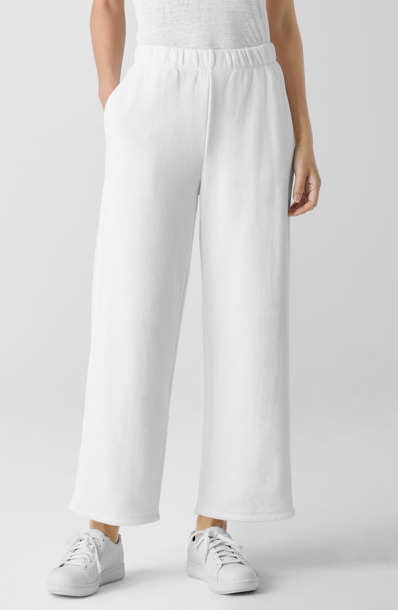 Eileen Fisher Organic Cotton Ankle Straight Leg Pants, Main, color,
