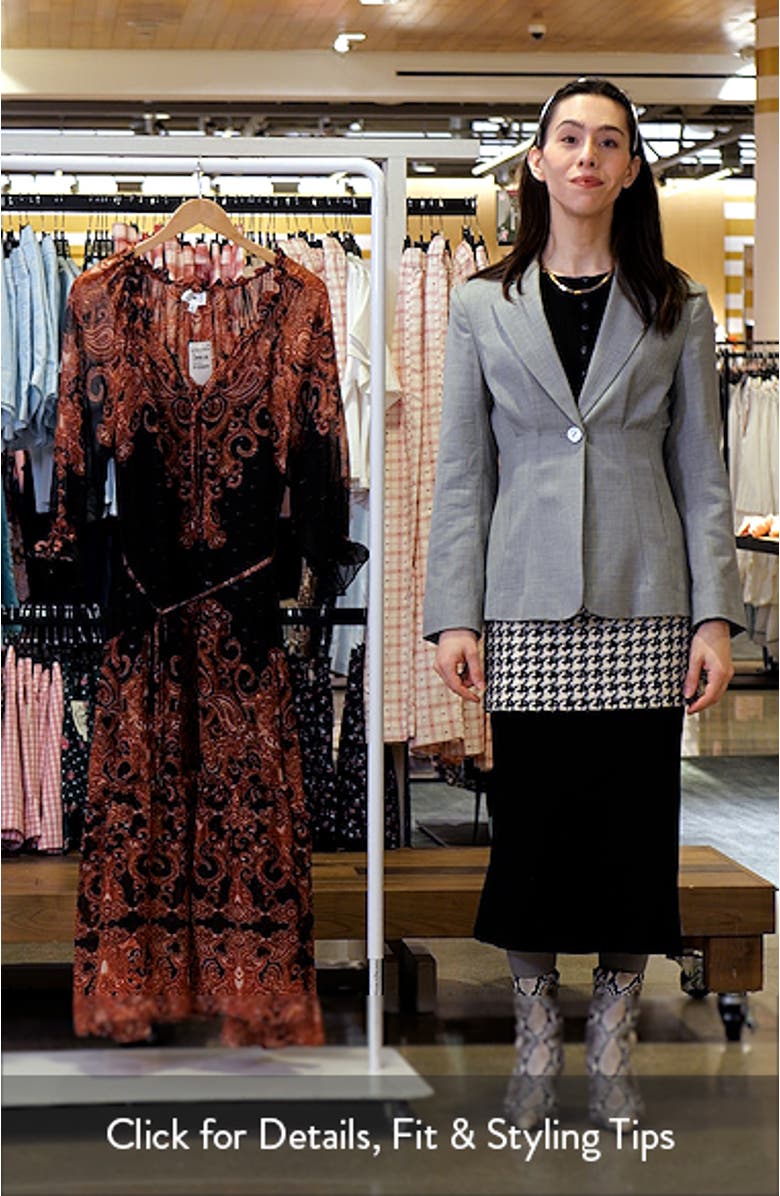 Poet Long Sleeve Chiffon Midi Dress, sales video thumbnail