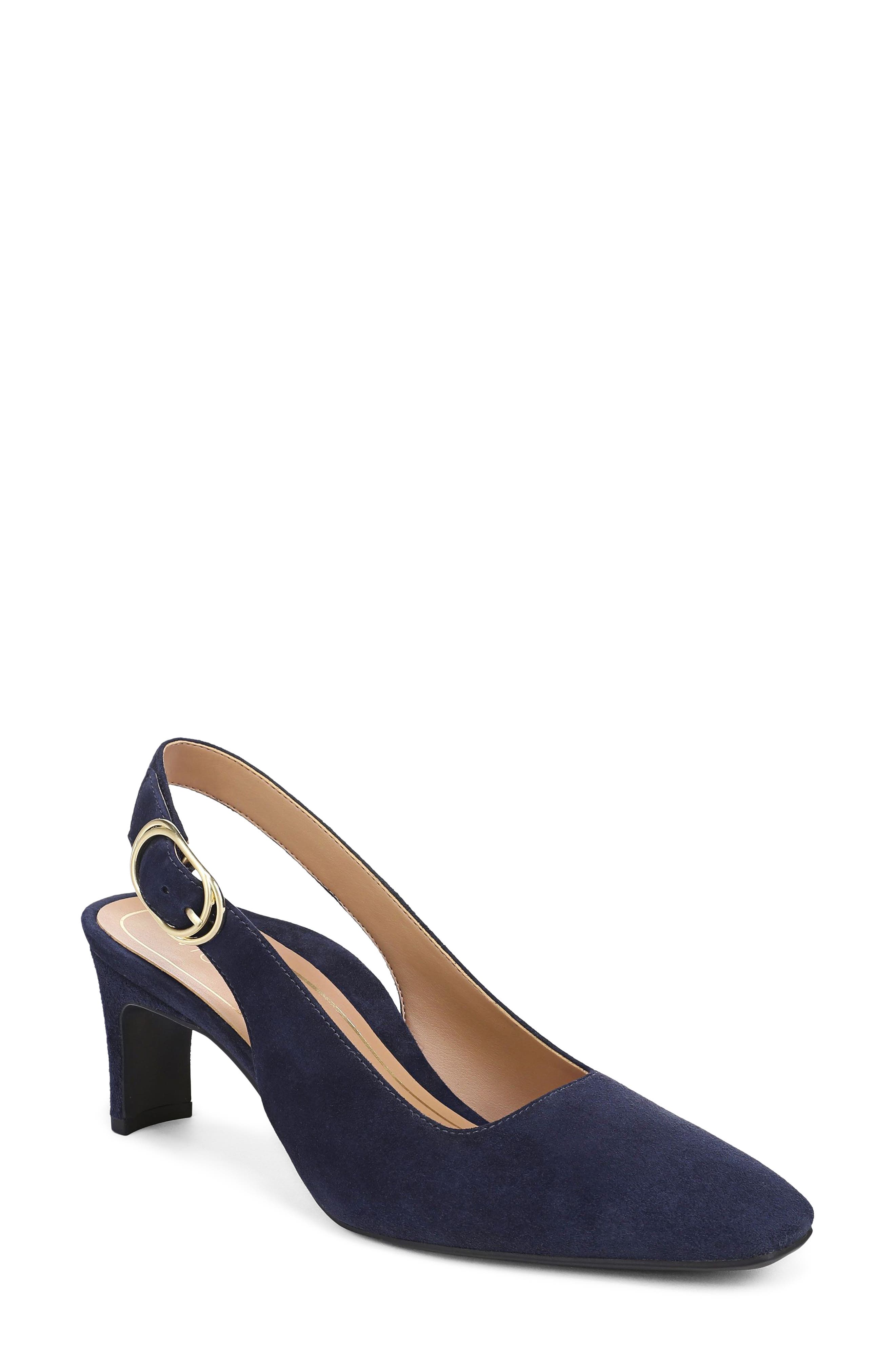 Stella Slingback Pump, Main, color, NAVY BLAZER SUEDE